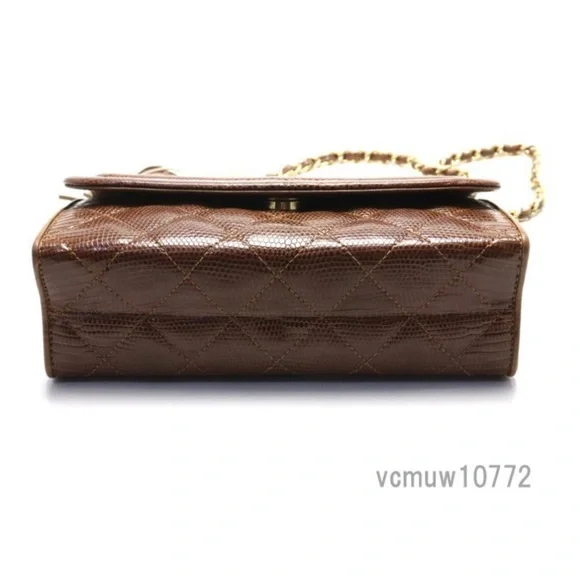 Authentic Rare  Chanel lizard chain shoulder bag - Picture 3 of 11